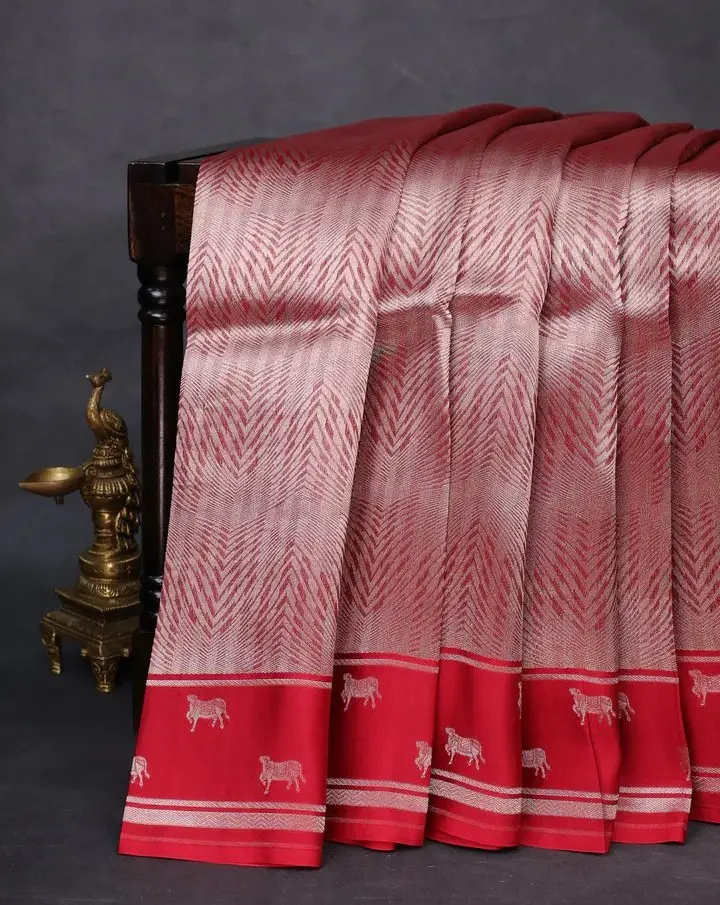 Lotus Motif Banarasi Saree